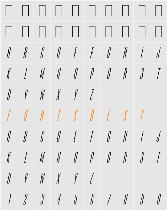 Expel Character Map
