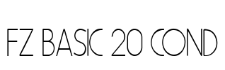 FZ BASIC 20 COND Font Image