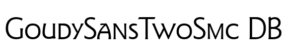 GoudySansTwoSmc DB Font Image
