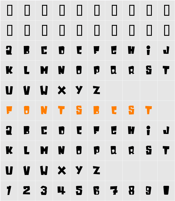337-CAI978 Character Map