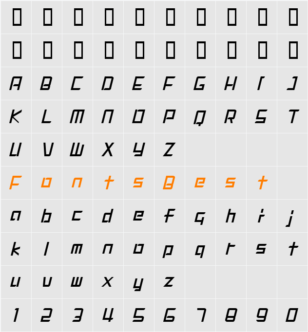 DigiMode1988 Character Map