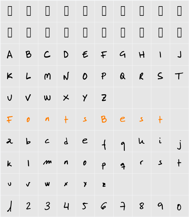 LabMol Character Map