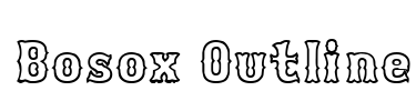 Bosox Outline Font Image