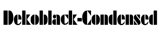 Dekoblack-Condensed Font Image