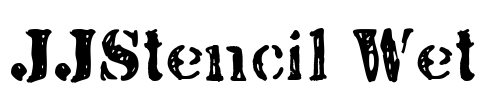 JJStencil Wet Font Image