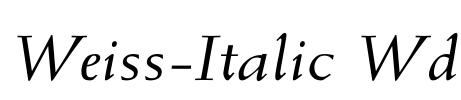 Weiss-Italic Wd