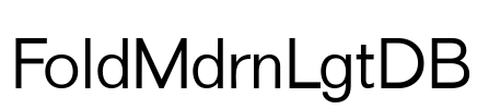 FoldMdrnLgtDB Font Image