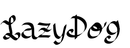 LazyDog Font Image