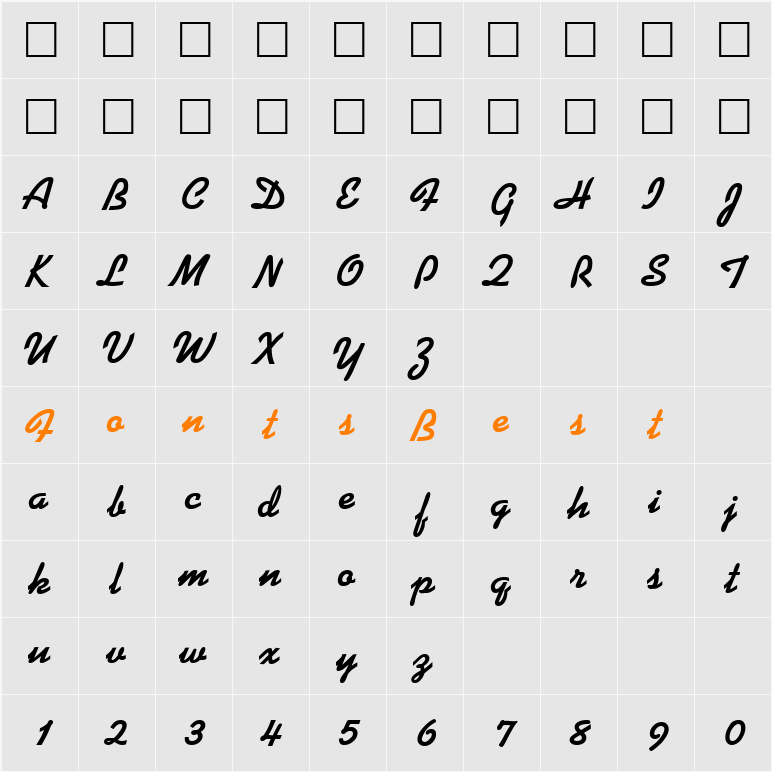 Kaleidoscope Character Map