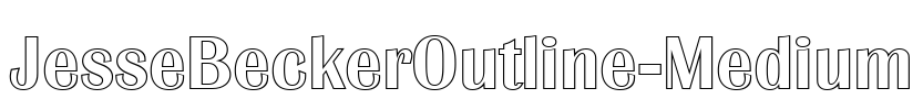 JesseBeckerOutline-Medium Font Image