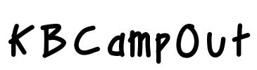 KBCampOut Font Image