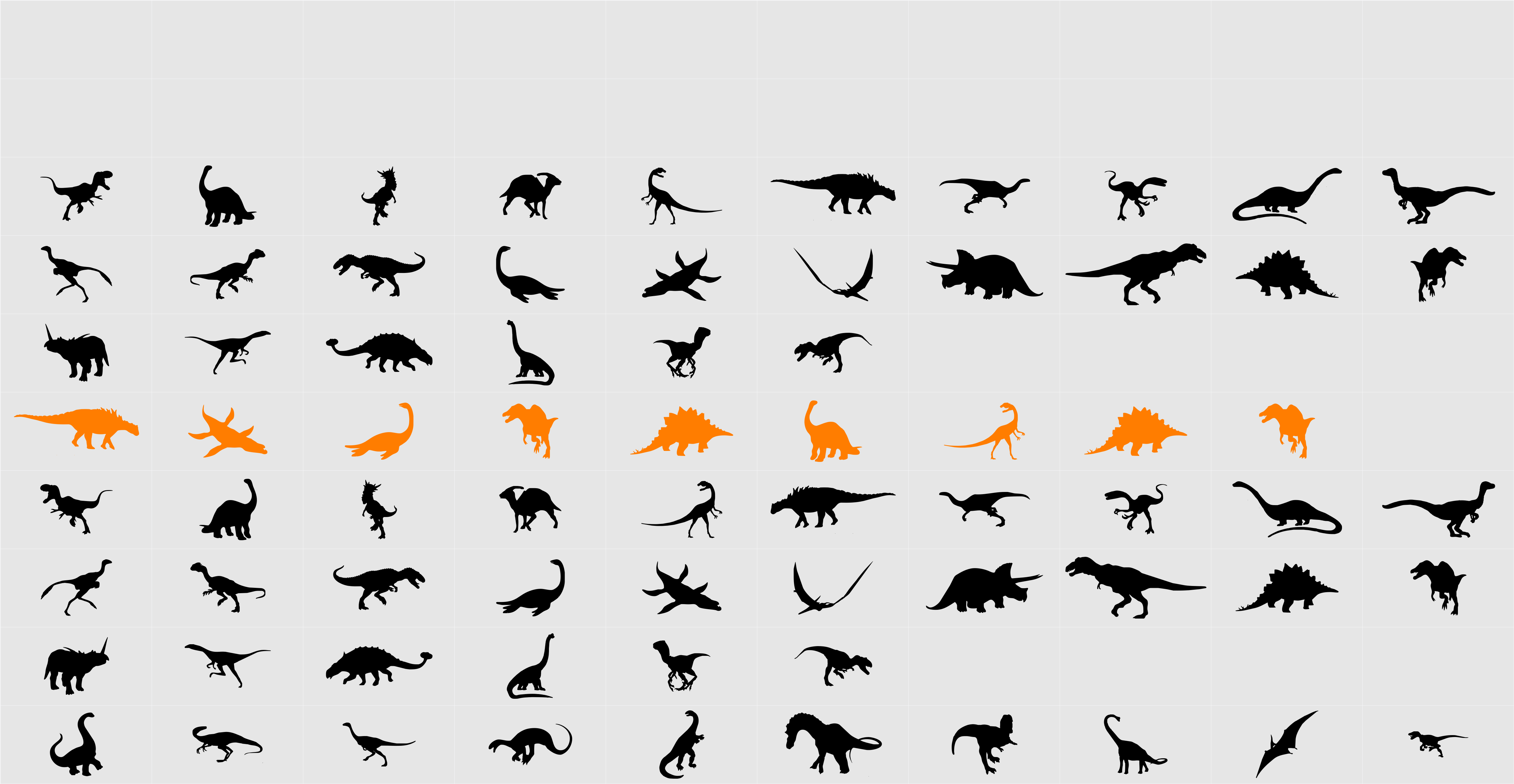 Ding-o-saurs Character Map