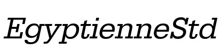 EgyptienneStd Font Image