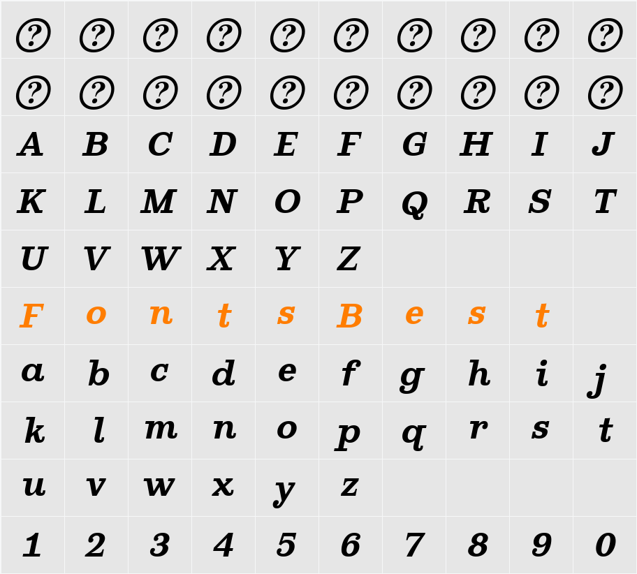 Ghostlight Semibold Character Map
