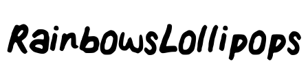 RainbowsLollipops Font Image