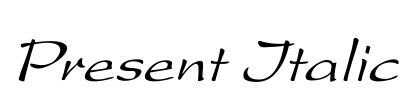 Present Italic Font Image
