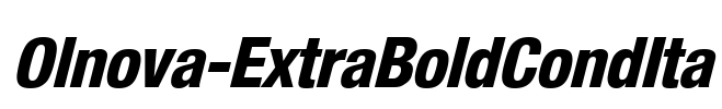 Olnova-ExtraBoldCondIta Font Image
