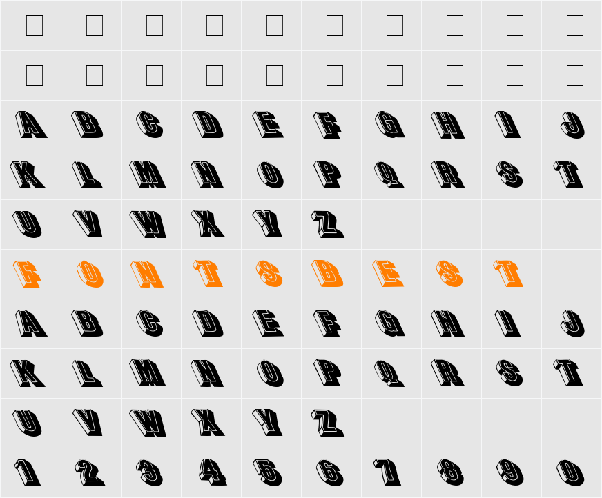 Lee CapsLeftie Character Map