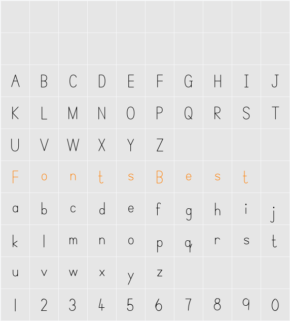 Simple Print Character Map