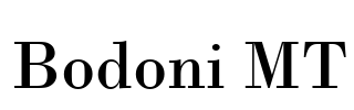 Bodoni MT Font Image
