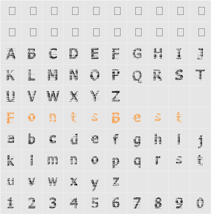3D Noise Character Map