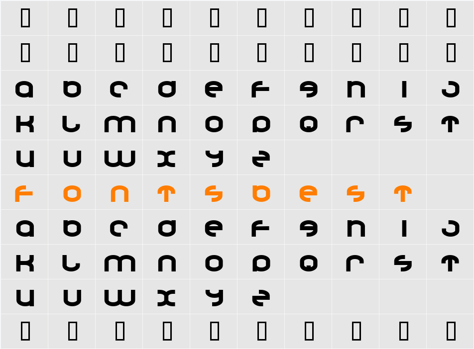 Dronecat Character Map