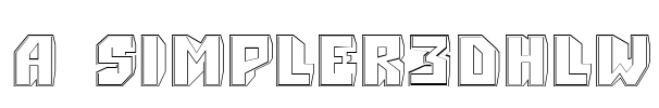 a_Simpler3DHlw Font Image