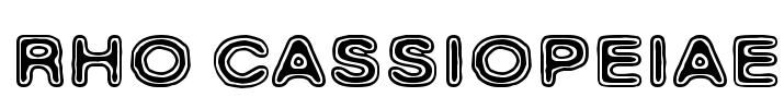 Rho Cassiopeiae Font Image