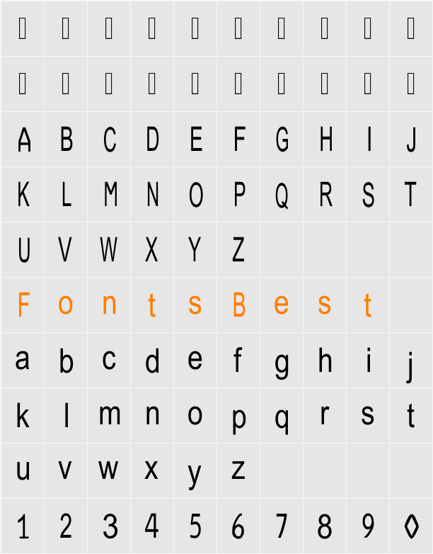 JuliaSoft Special Font N Character Map