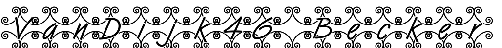 VanDijk46 Becker Font Image