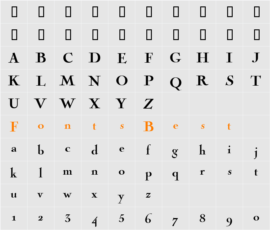 NicolasCocT Character Map