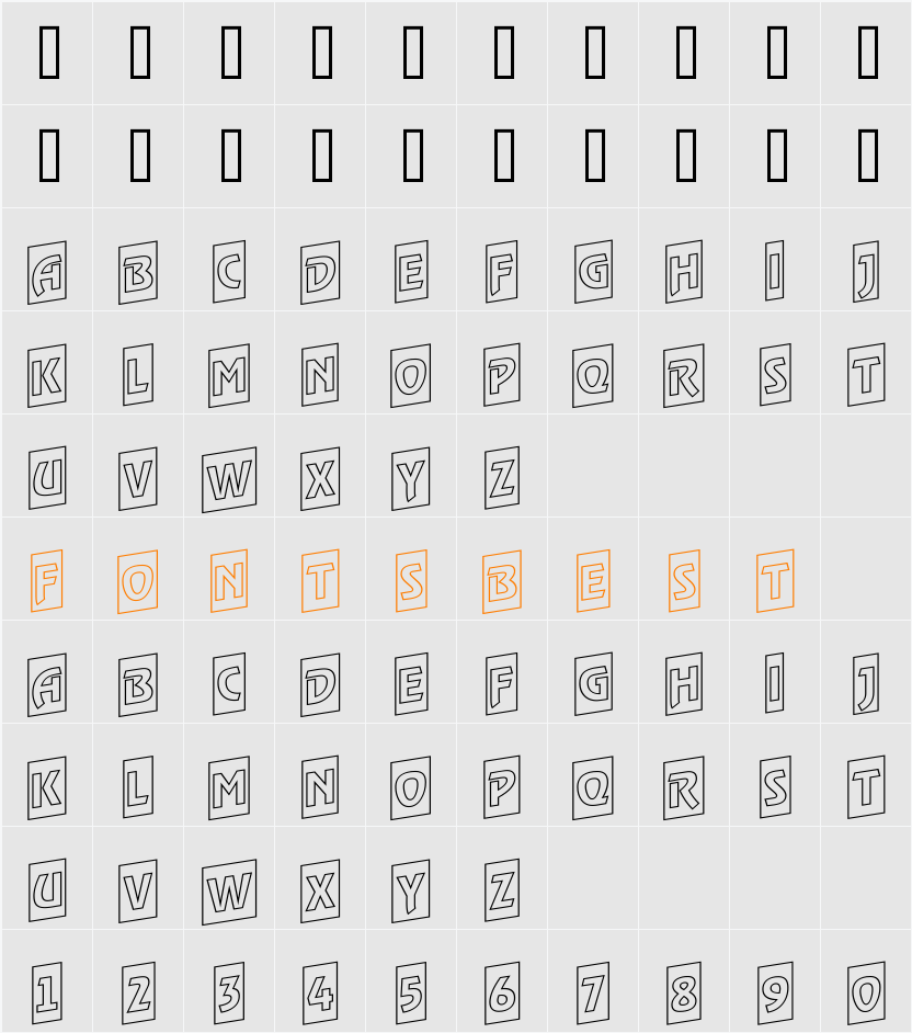 a_RewinderTitulCmOtlUp Character Map