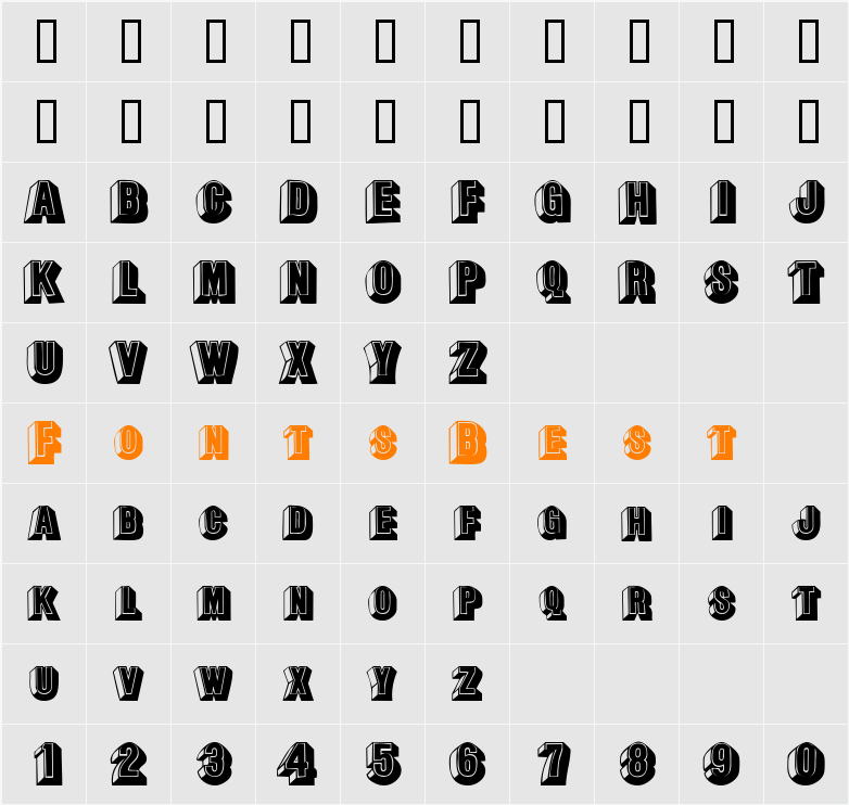 RascaSCapsSSK Character Map