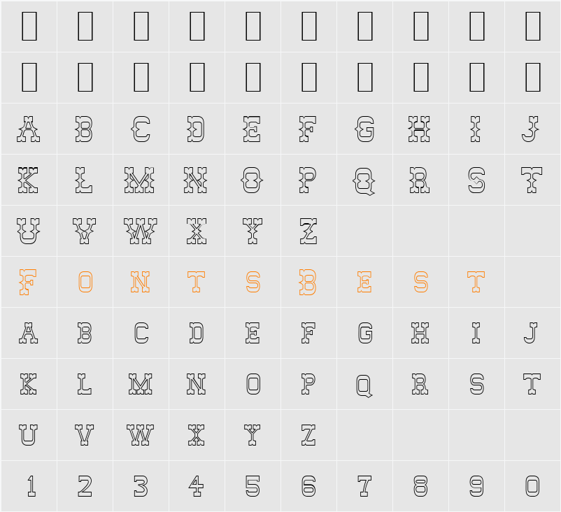 EmelyBeckerOutline Character Map