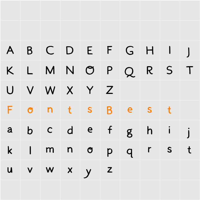 On Kayak Character Map