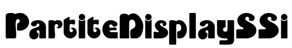PartiteDisplaySSi Font Image