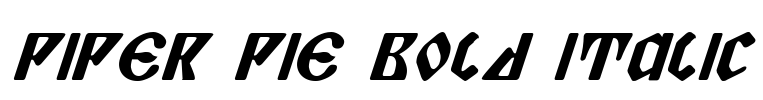 Piper Pie Bold Italic Font Image