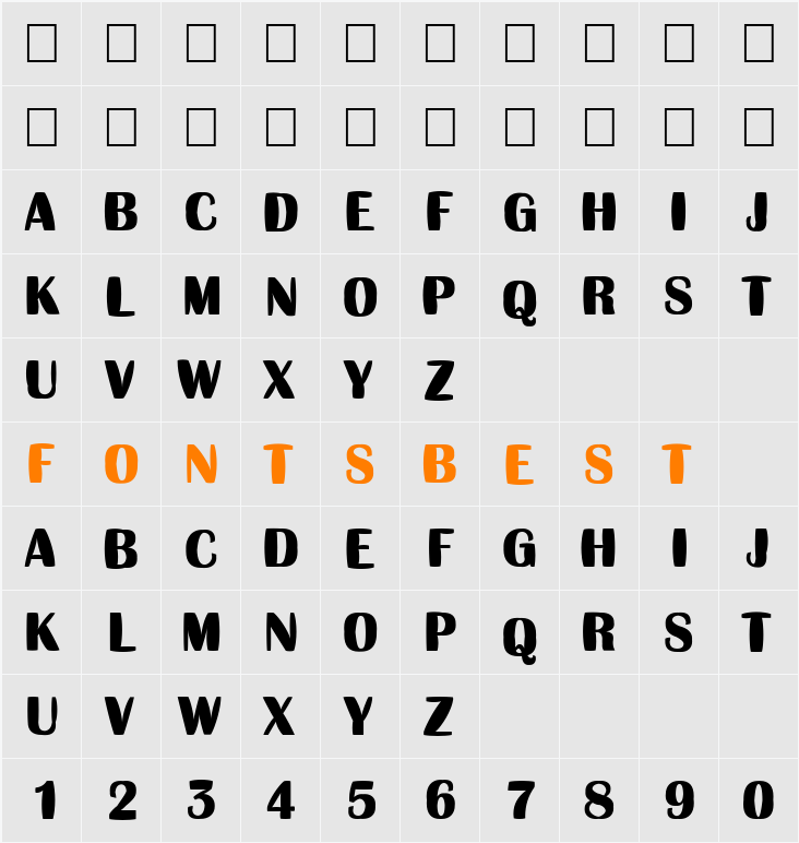 a_AlbionicTitulInfl Character Map