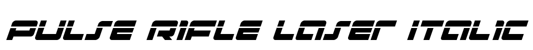 Pulse Rifle Laser Italic Font Image