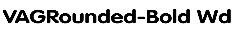 VAGRounded-Bold Wd Font Image