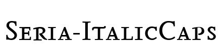 Seria-ItalicCaps Font Image