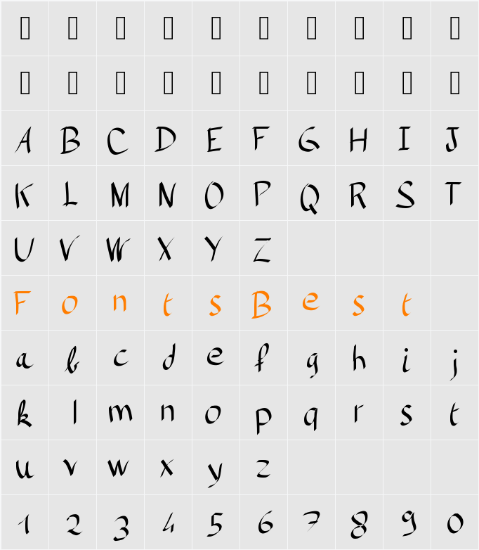 PlumePLUME Character Map