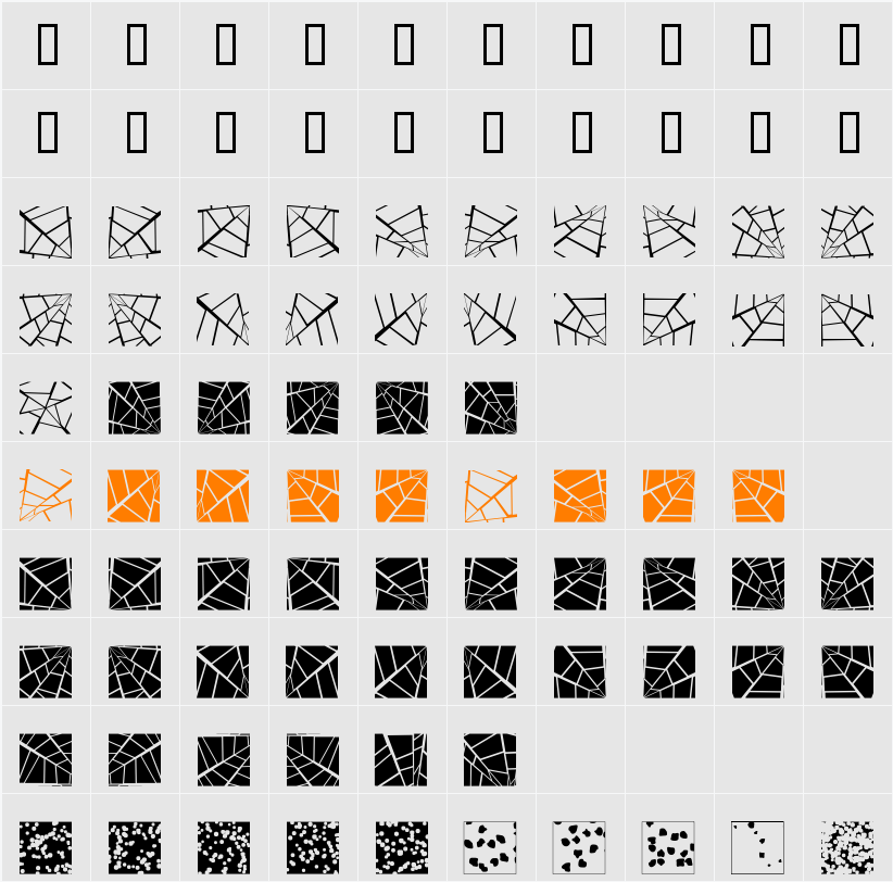 XMoreTexture Character Map