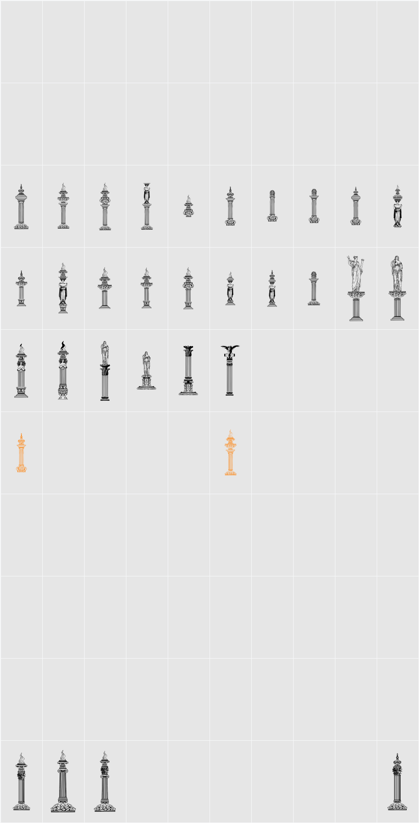 Columns Character Map