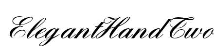 ElegantHandTwo Font Image