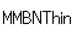 MMBNThin Font Image