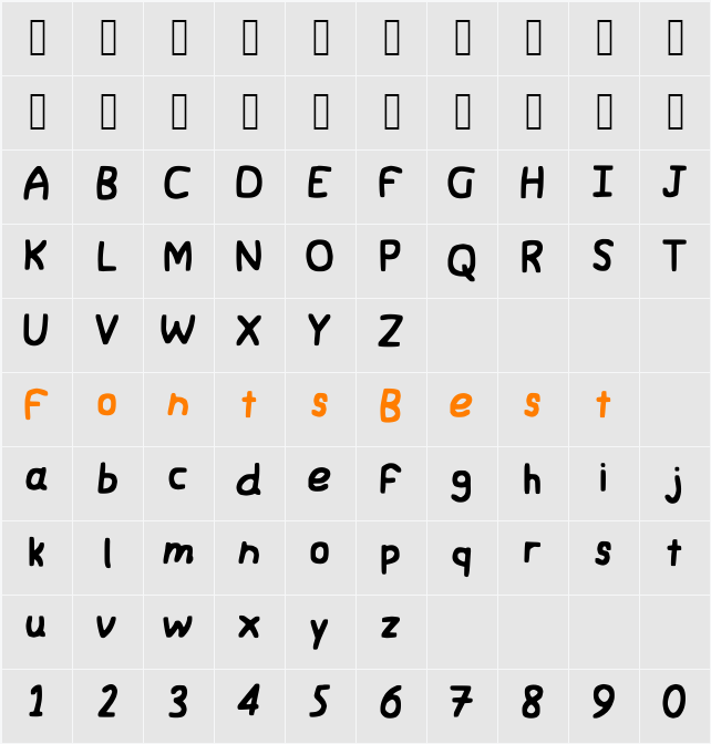 JWerd Character Map