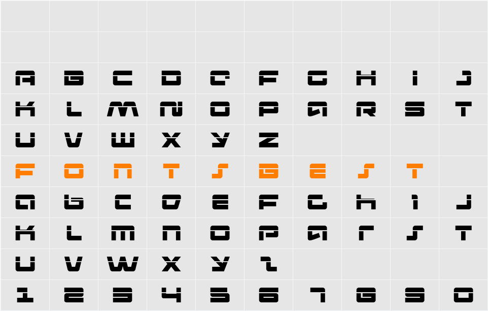 Pulse Rifle Laser Character Map