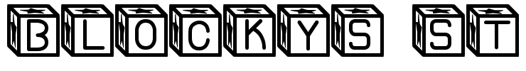 Blockys St Font Image