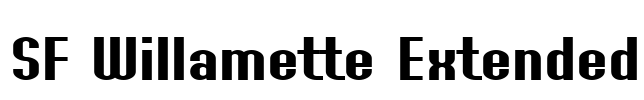 SF Willamette Extended Font Image